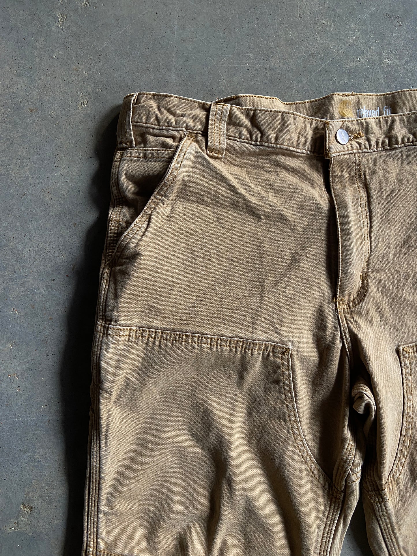 Y2K Carhartt Tan Double Knee Pants Sz 38x28