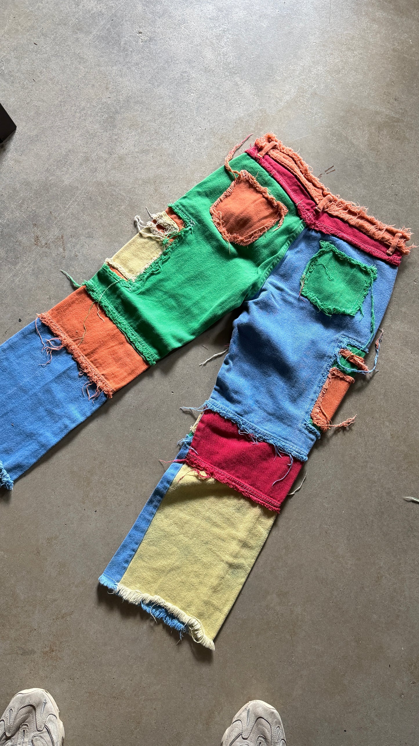 Patch Work Multicolor Pants Sz 34x28