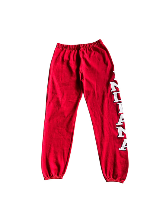 VTG Logo 7 Indiana Hoosiers Spellout Sweatpants Sz XL