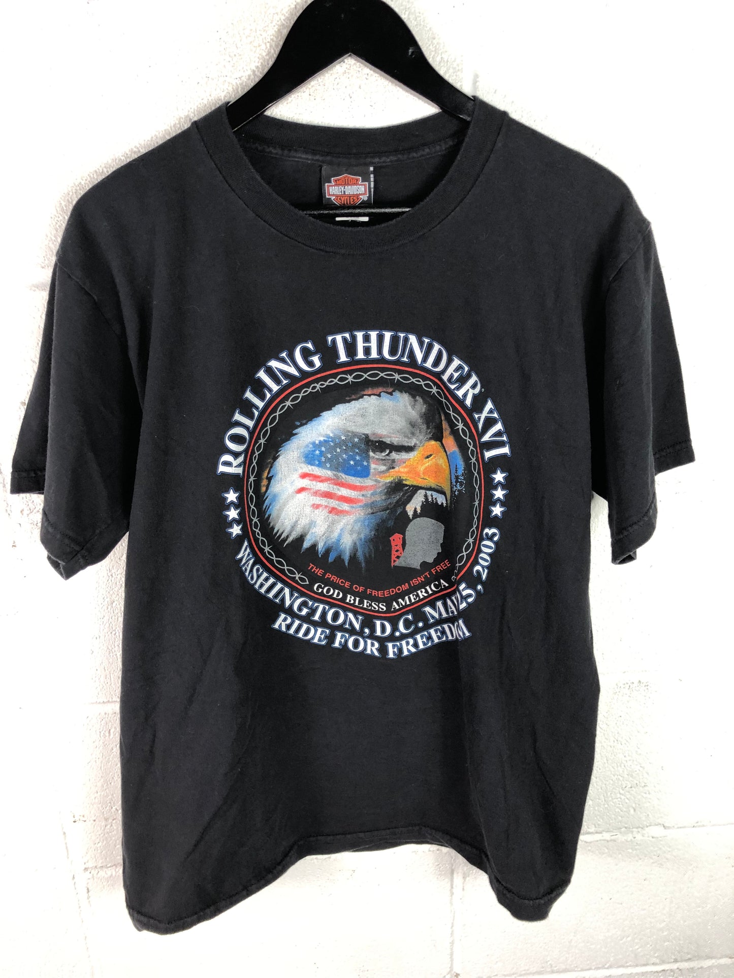 VTG Harley Davidson Washington DC Eagle Tee Sz Med