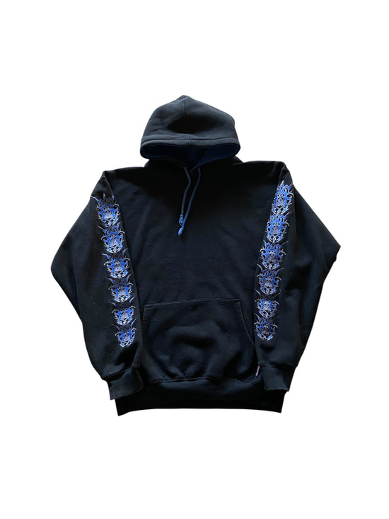Y2K Sapphire Lounge Affliction Hooded Sweatshirt Sz XL