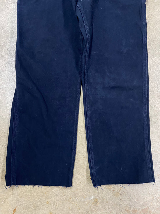 Y2K Carhartt Navy Cropped Work Pants Sz 38x32