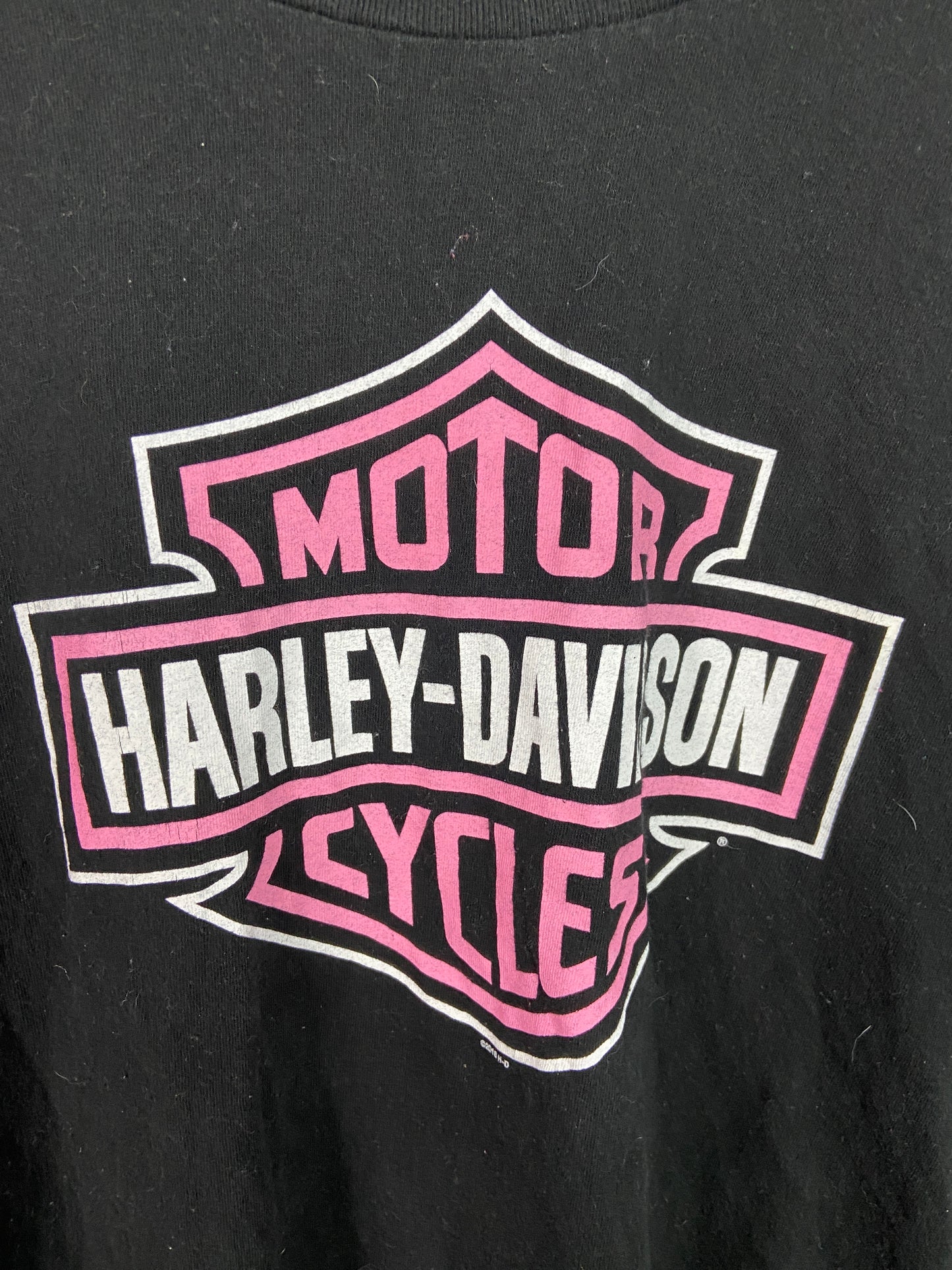 VTG Harley Davidson Pink Logo Tee Sz XL