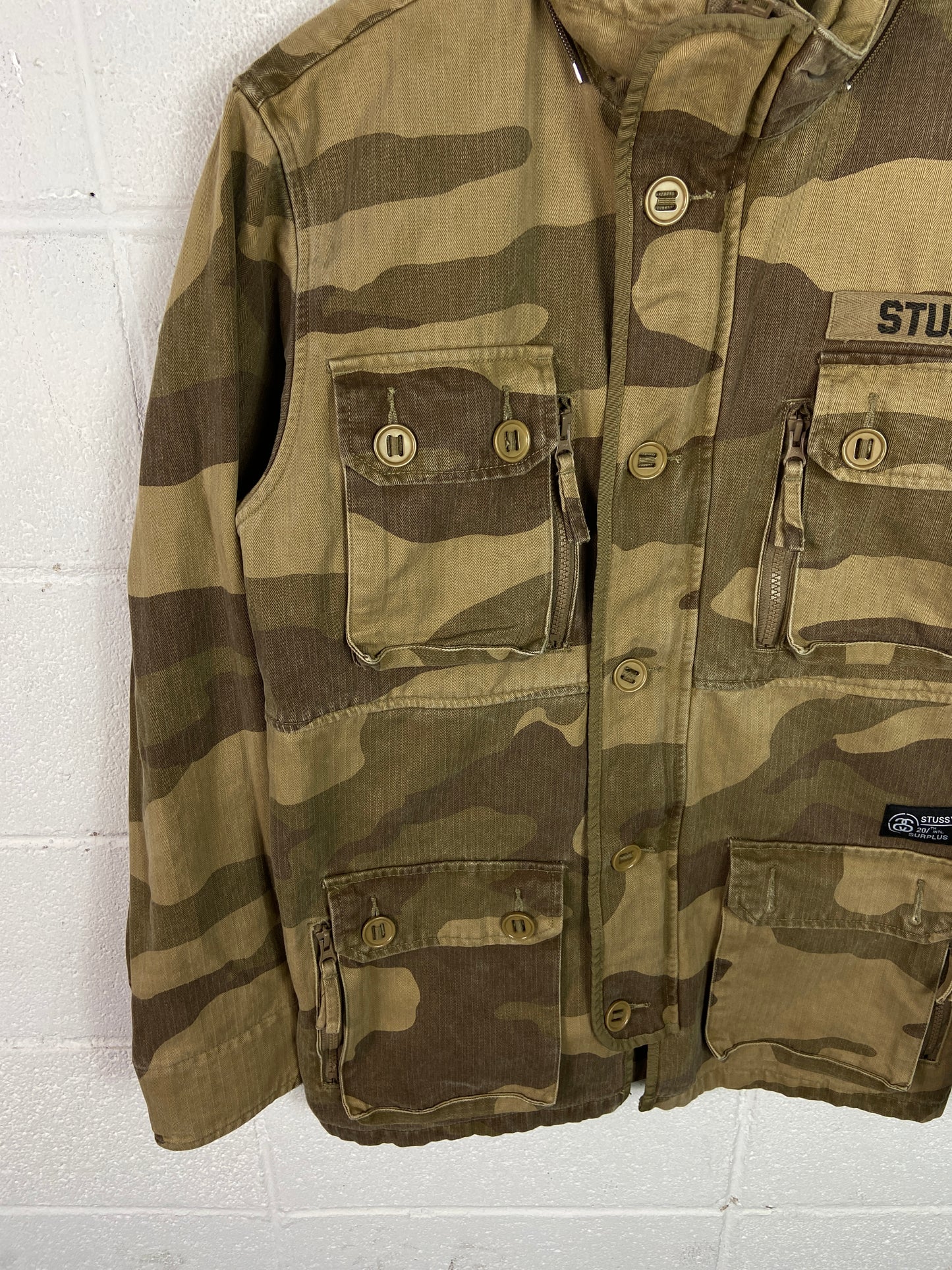 Stussy MFG. Desert Camo Army Jacket Sz M