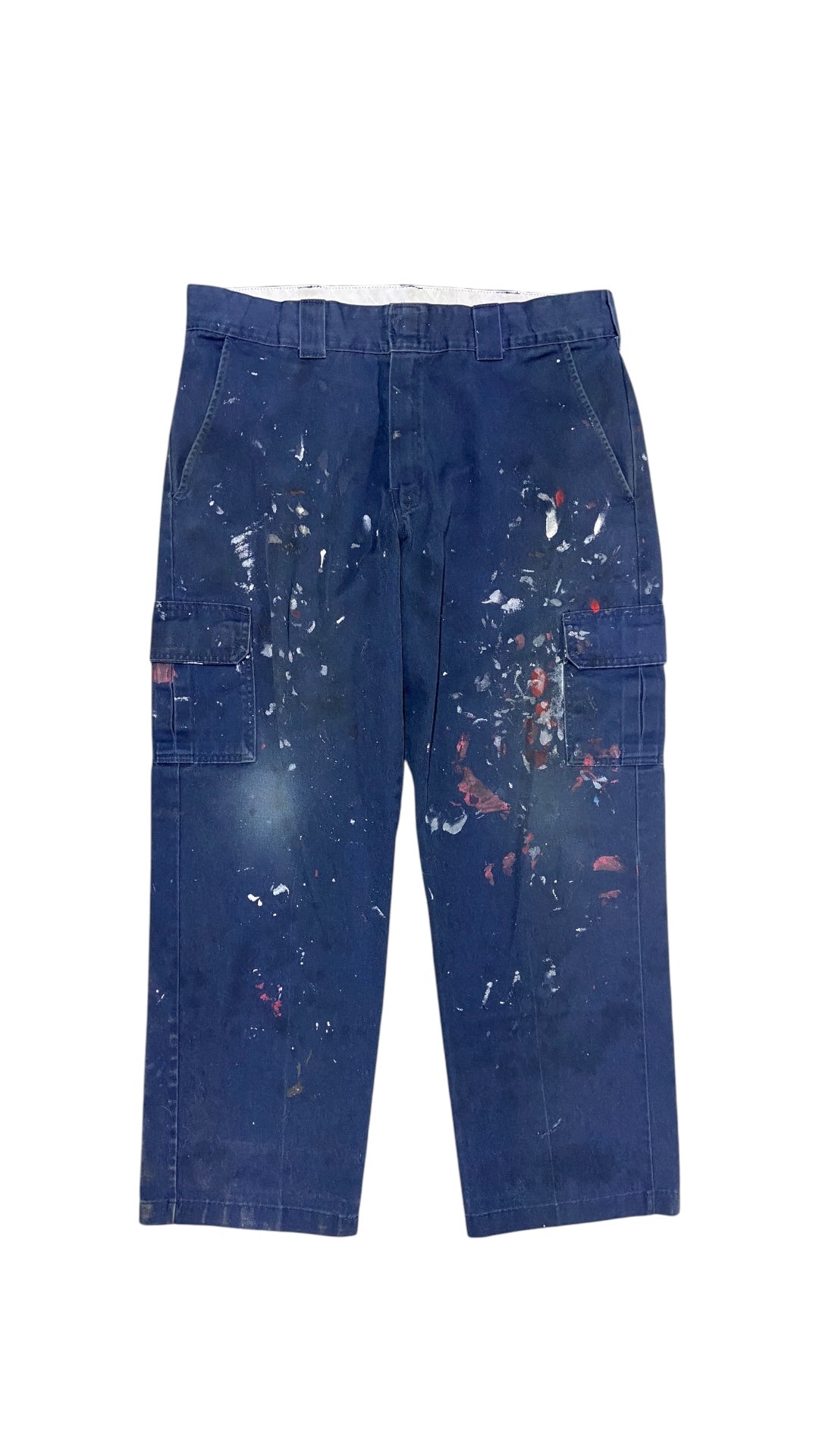 Y2K Dickies Paint Splatter Relaxed Work Pants Sz 38x32