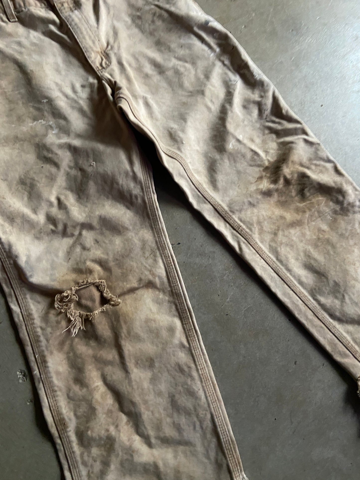 VTG Heavily Distressed Carhartt Canvas Pants Sz 34x28