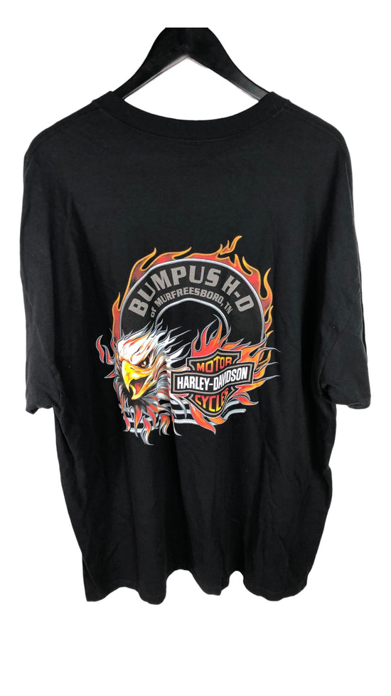 VTG 2008 Harley Davidson Flaming Wolf Murfreesboro Tee Sz XXL