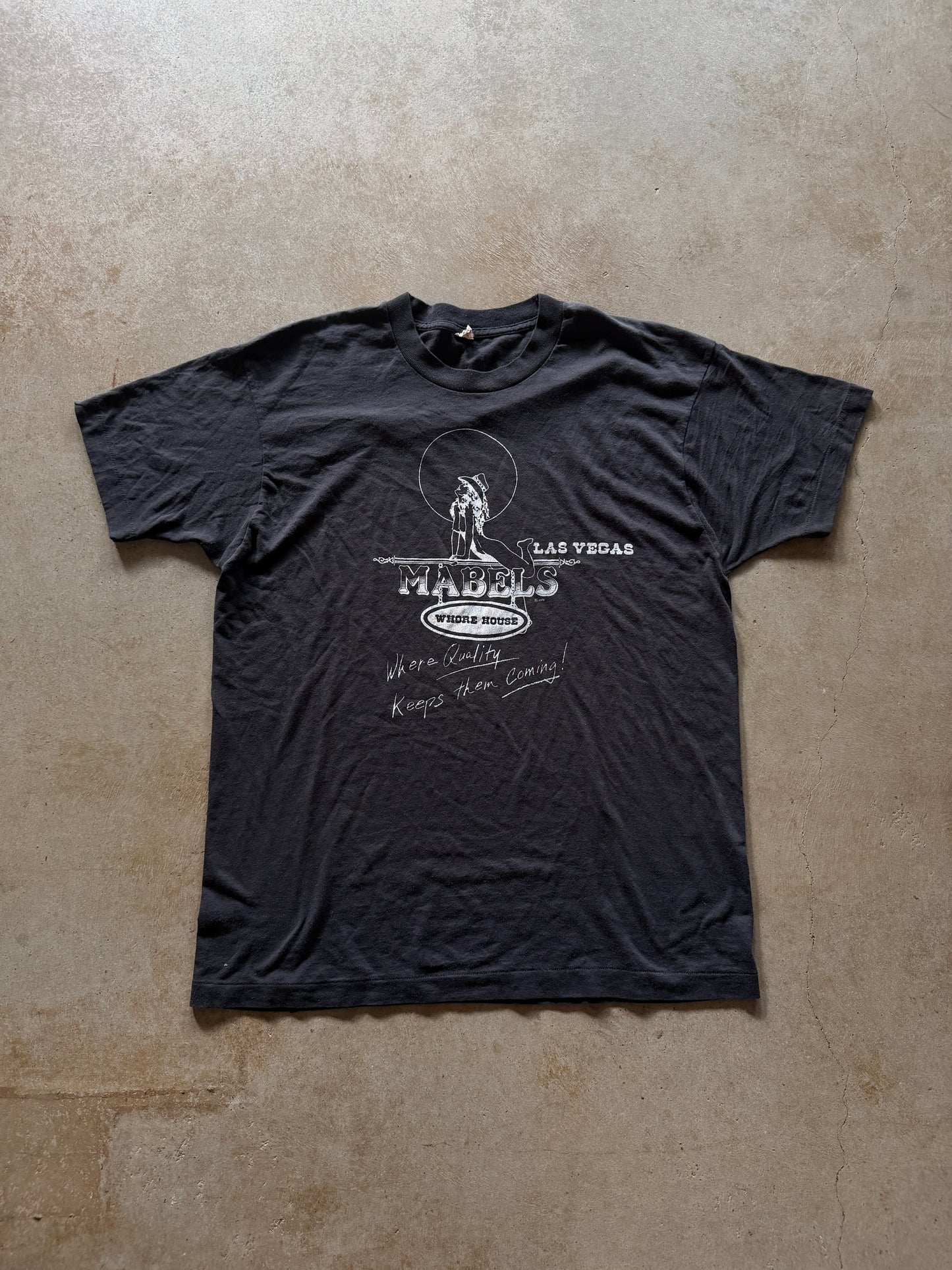 VTG Mabels Whore House Las Vegas Tee Sz L