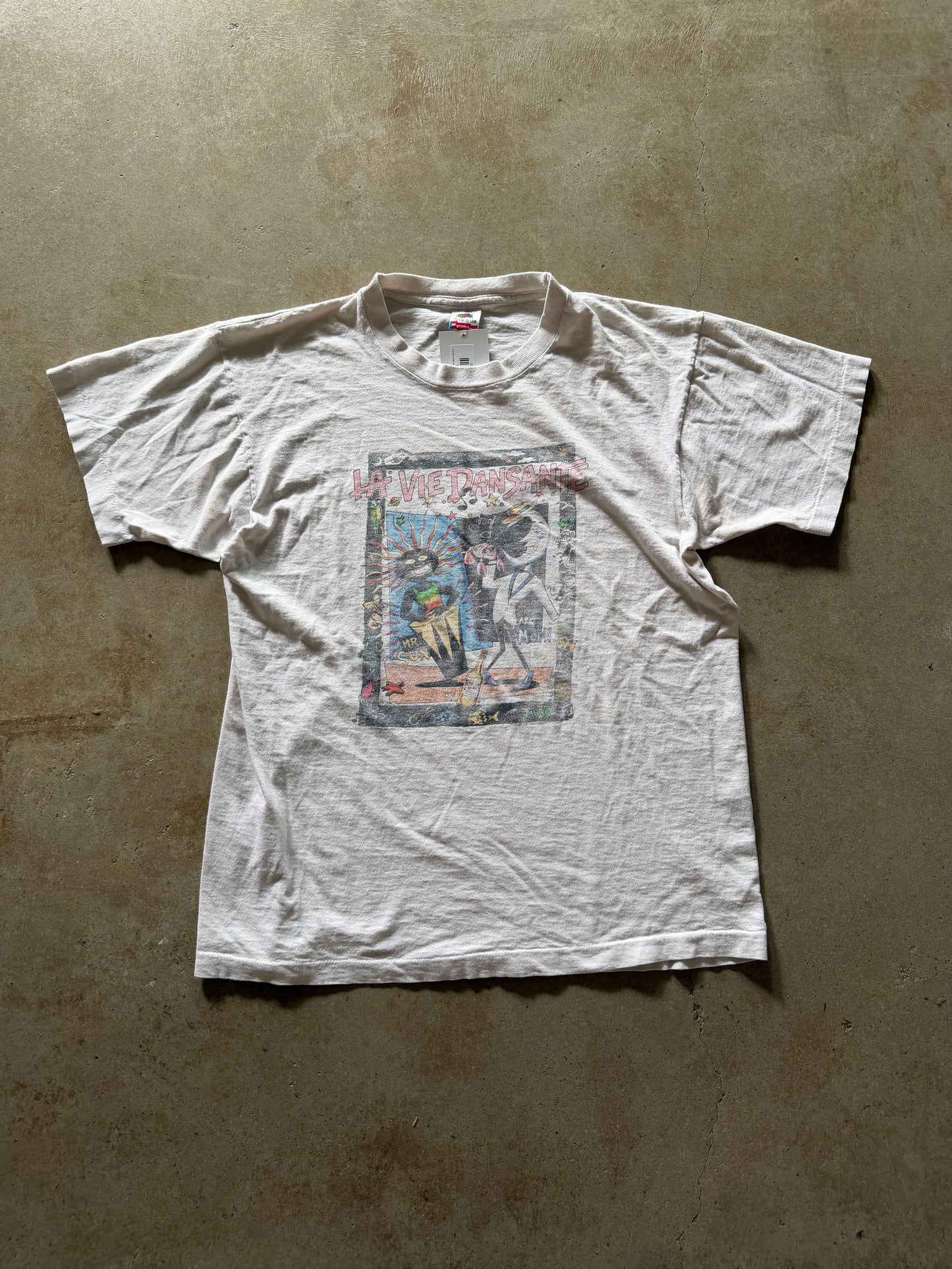 VTG La Vie Dansante Mr Sun & Mr Moon Tee Sz L