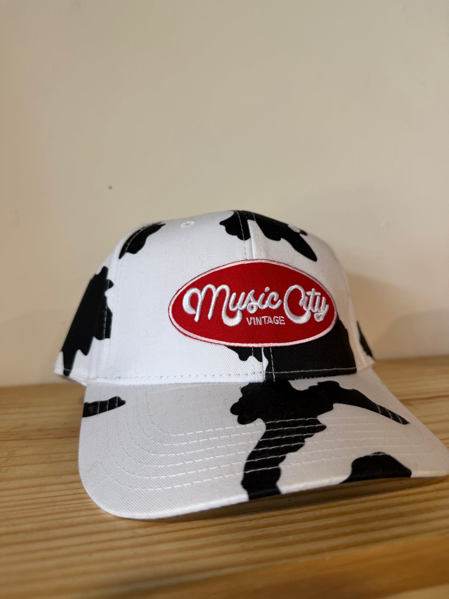 Music City Vintage Cowprint Snapback