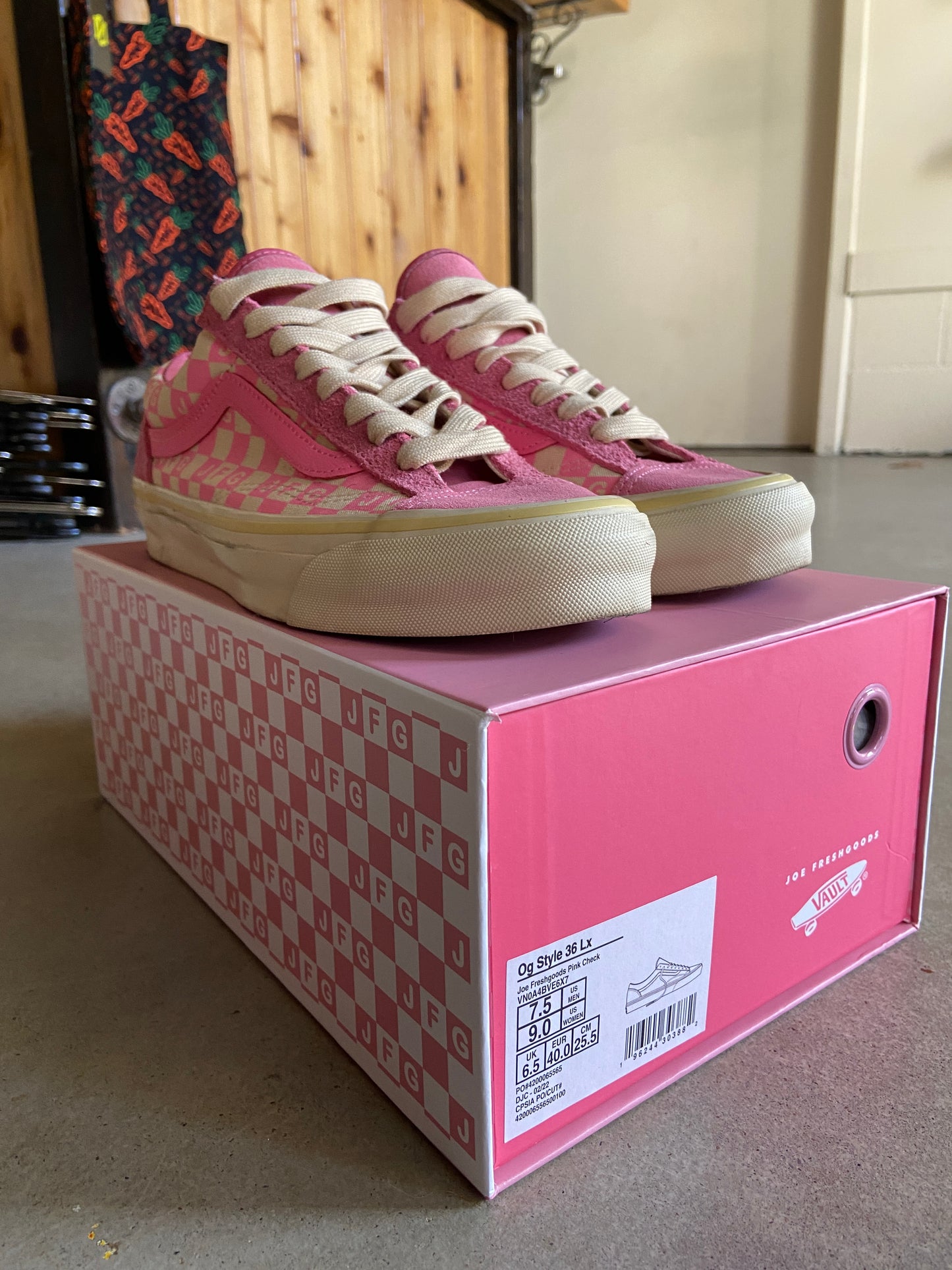 Preowned Vans Joe Freshgoods x OG Style 36 LX 'Honeymoon Stage - Pink' Sz 7.5M