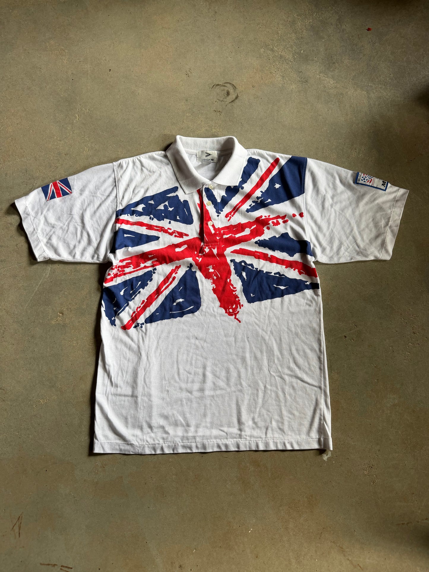VTG Mitre England World Cup 1994 Polo Shirt Sz XL
