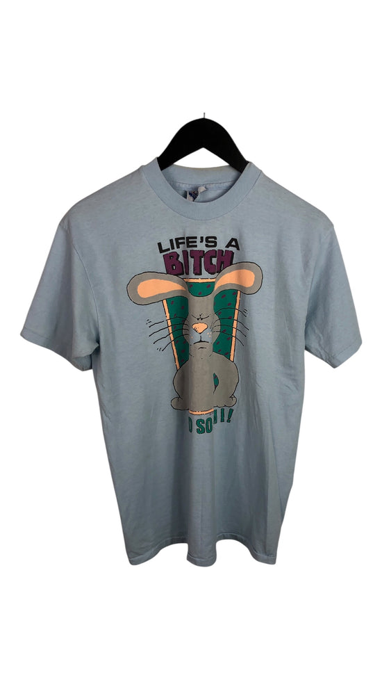 VTG 90s Life's a Bitch Mouse Tee Sz Med