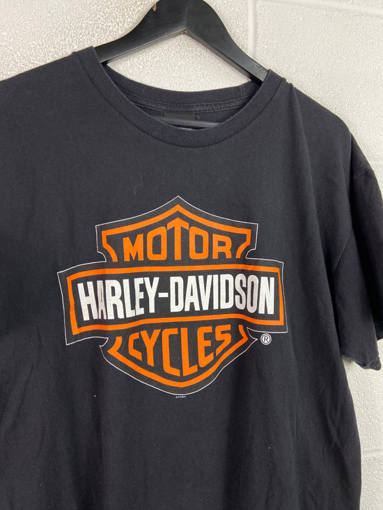 Harley Davidson Las Vegas Logo Black Tee Sz XL