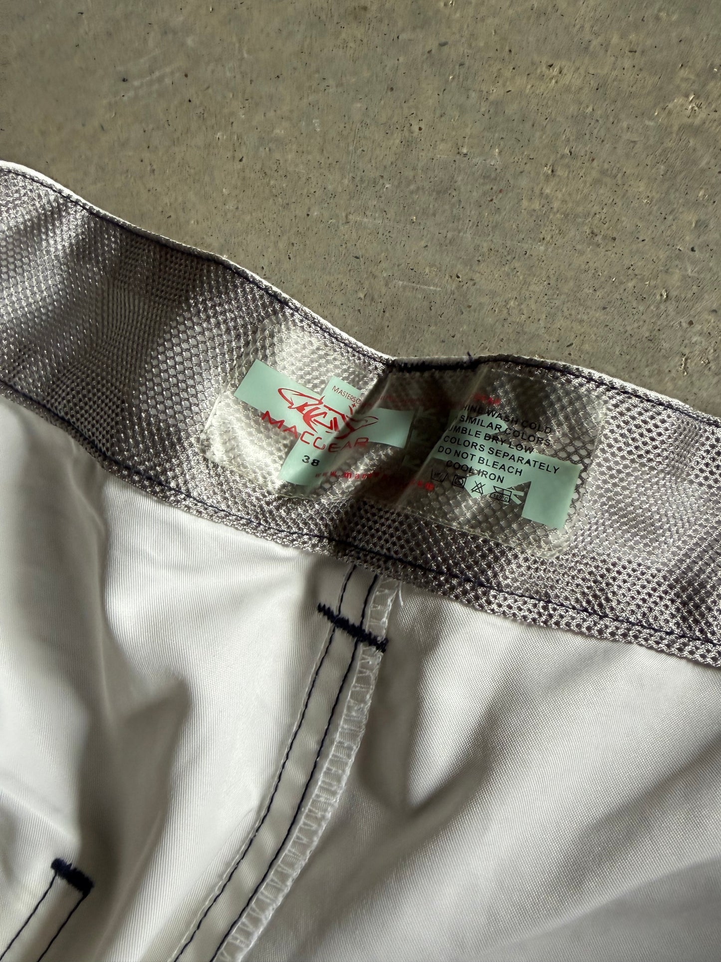 VTG Macgear White Reflective Rave Pants Sz 38x32