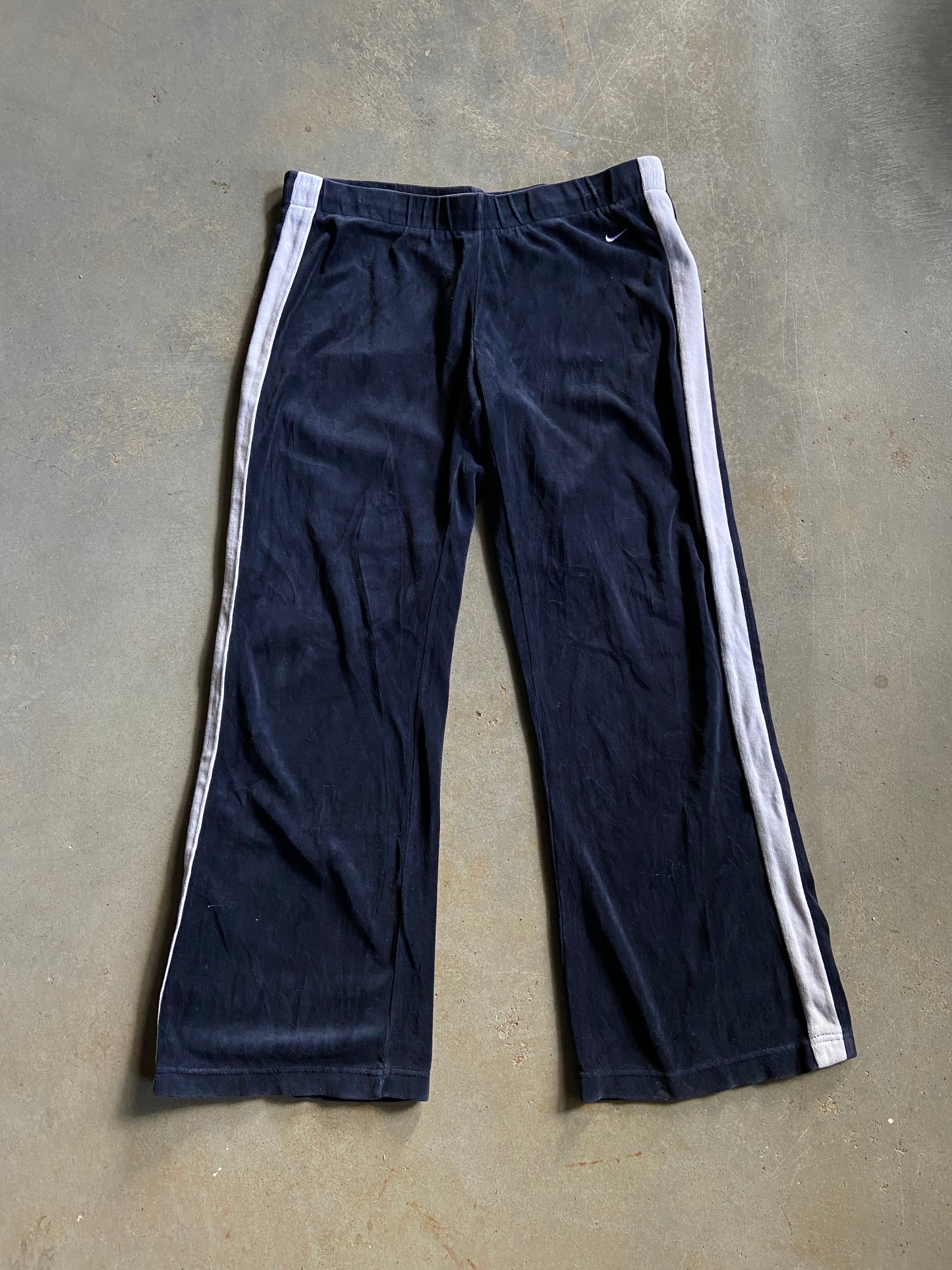 Y2K Nike Velour Navy Blue Pants Sz Women's L
