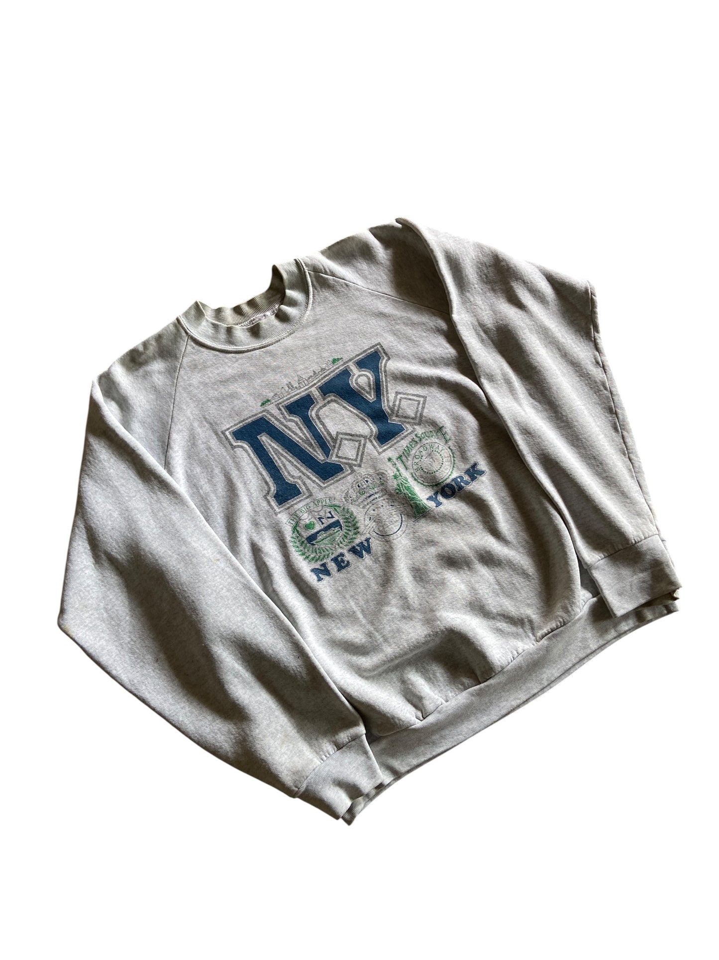 VTG New York Printed Crewneck Sweater Sz XL