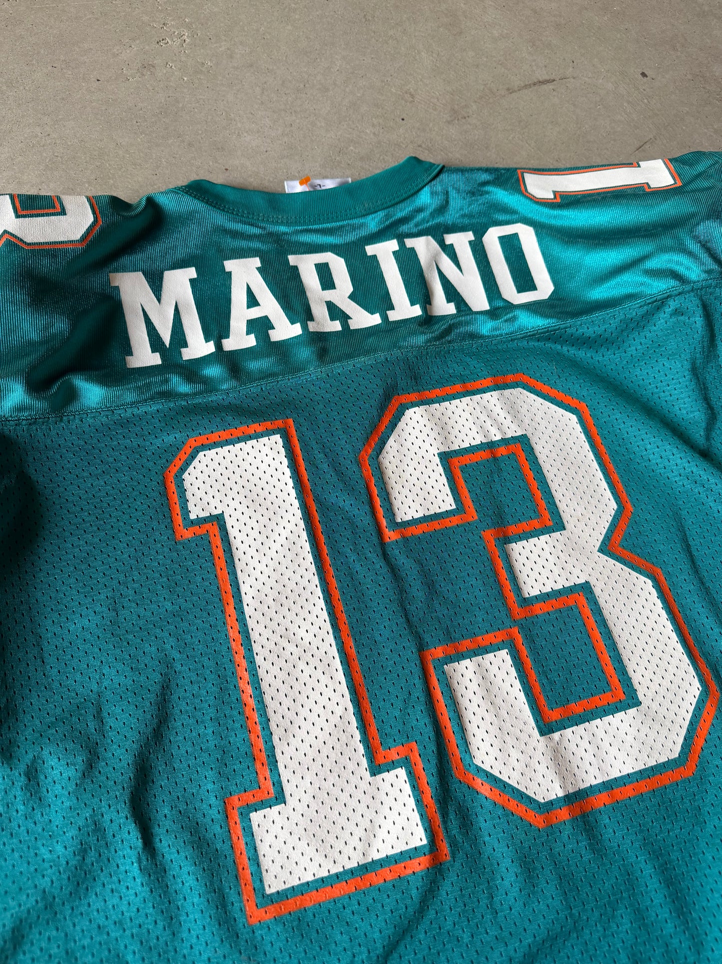 VTG Miami Dolphins Dan Marino Logo Athletic Jersey Sz L