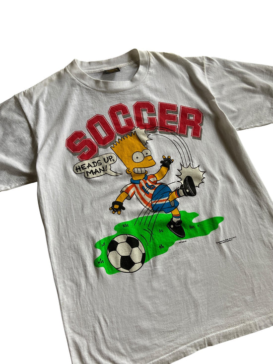 VTG Bart Soccer Heads Up Man Tee Sz L/XL