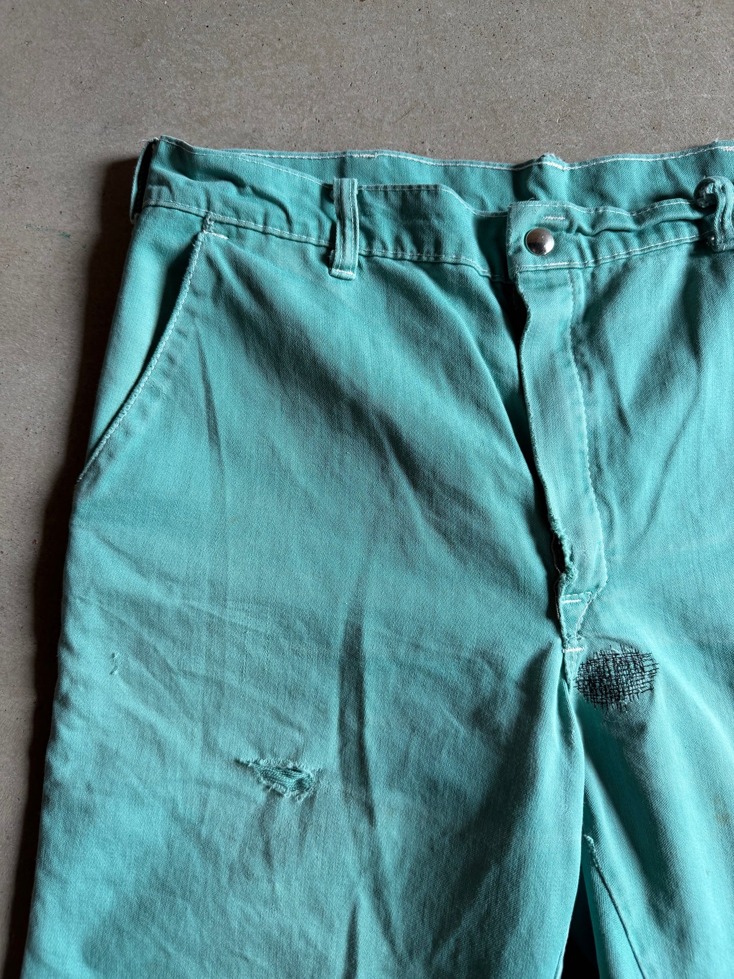 VTG Green Reworked 3 Big Arena Pants Sz 36x32