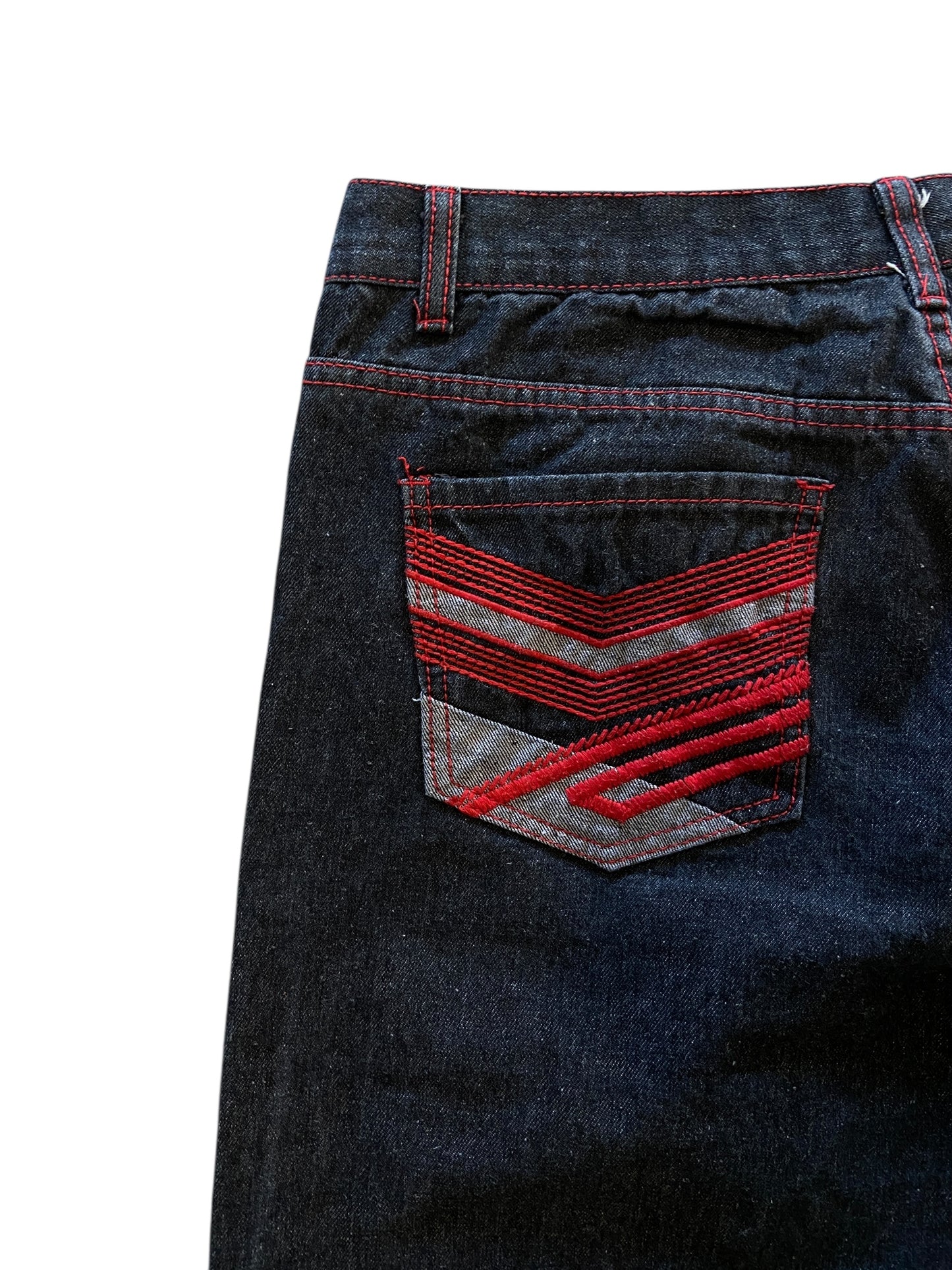 Y2K Hova Embroidered Pocket Jeans Sz 38x30