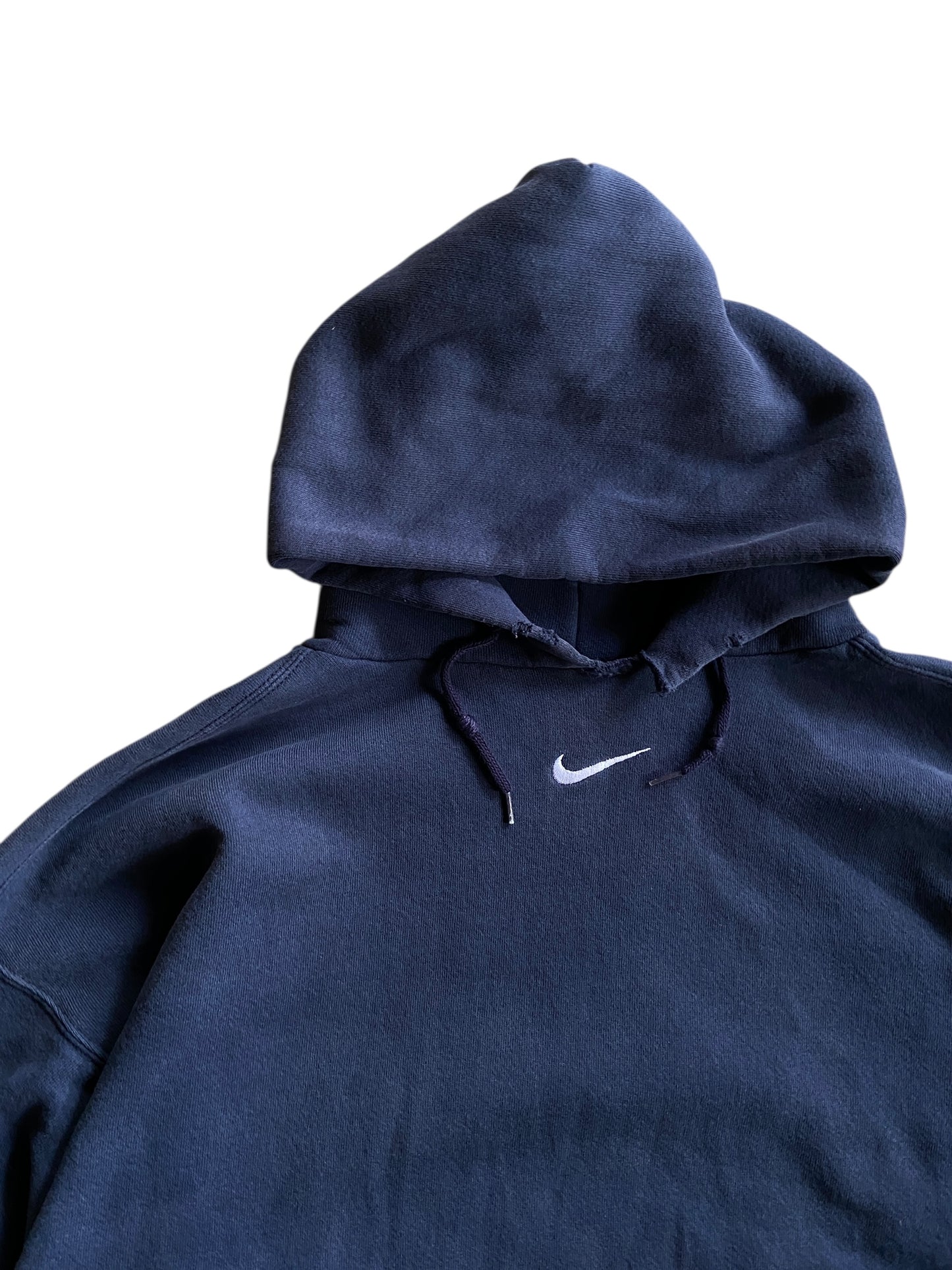 Vintage Nike Center Swoosh Distressed Hoodie Sz XXL