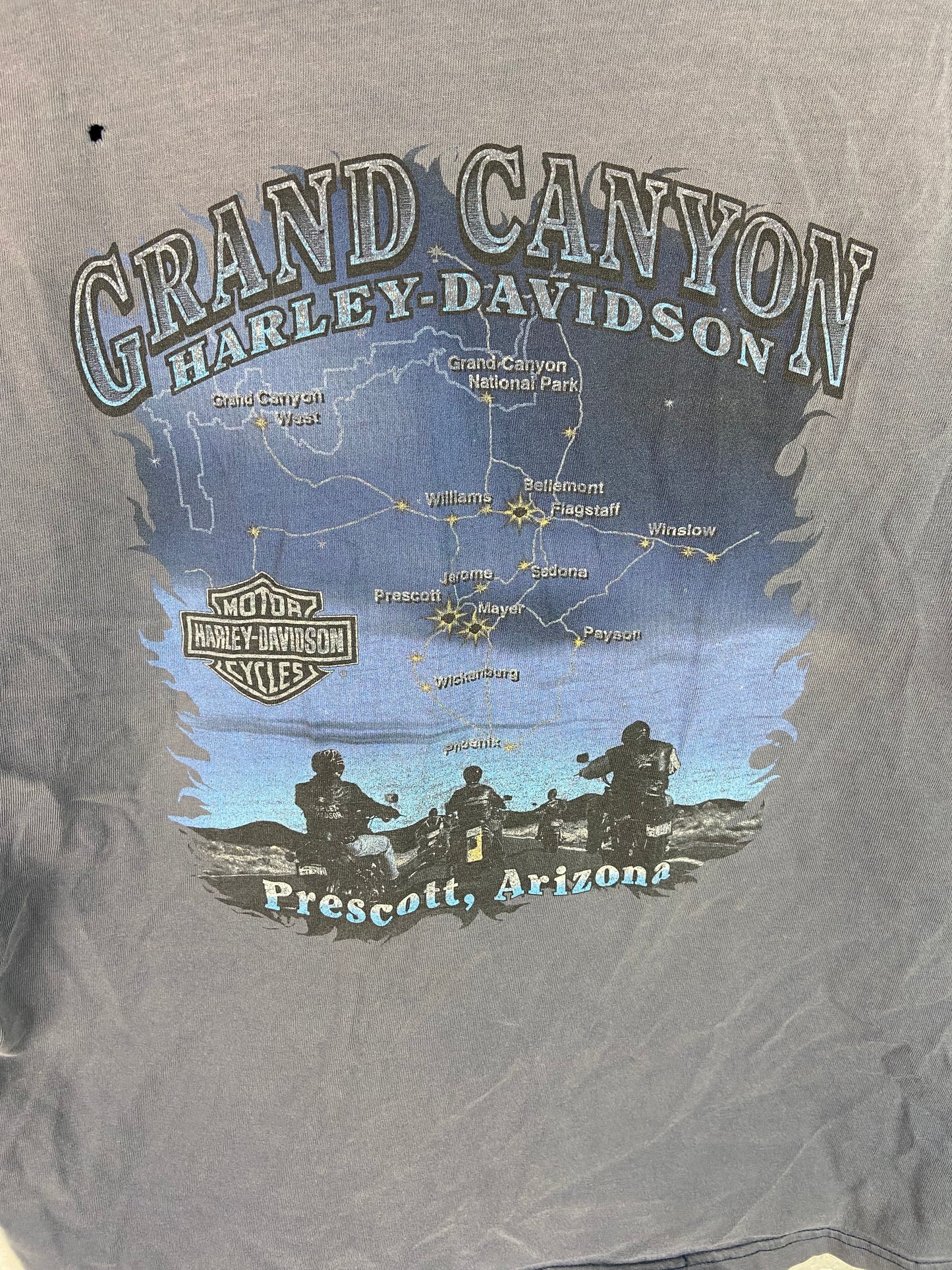 VTG Harley Davidson Grand Canyon Faded Tee Sz XL