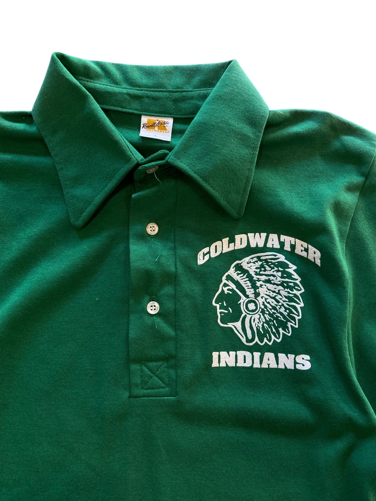 VTG Coldwater Indians School Polo Sz S