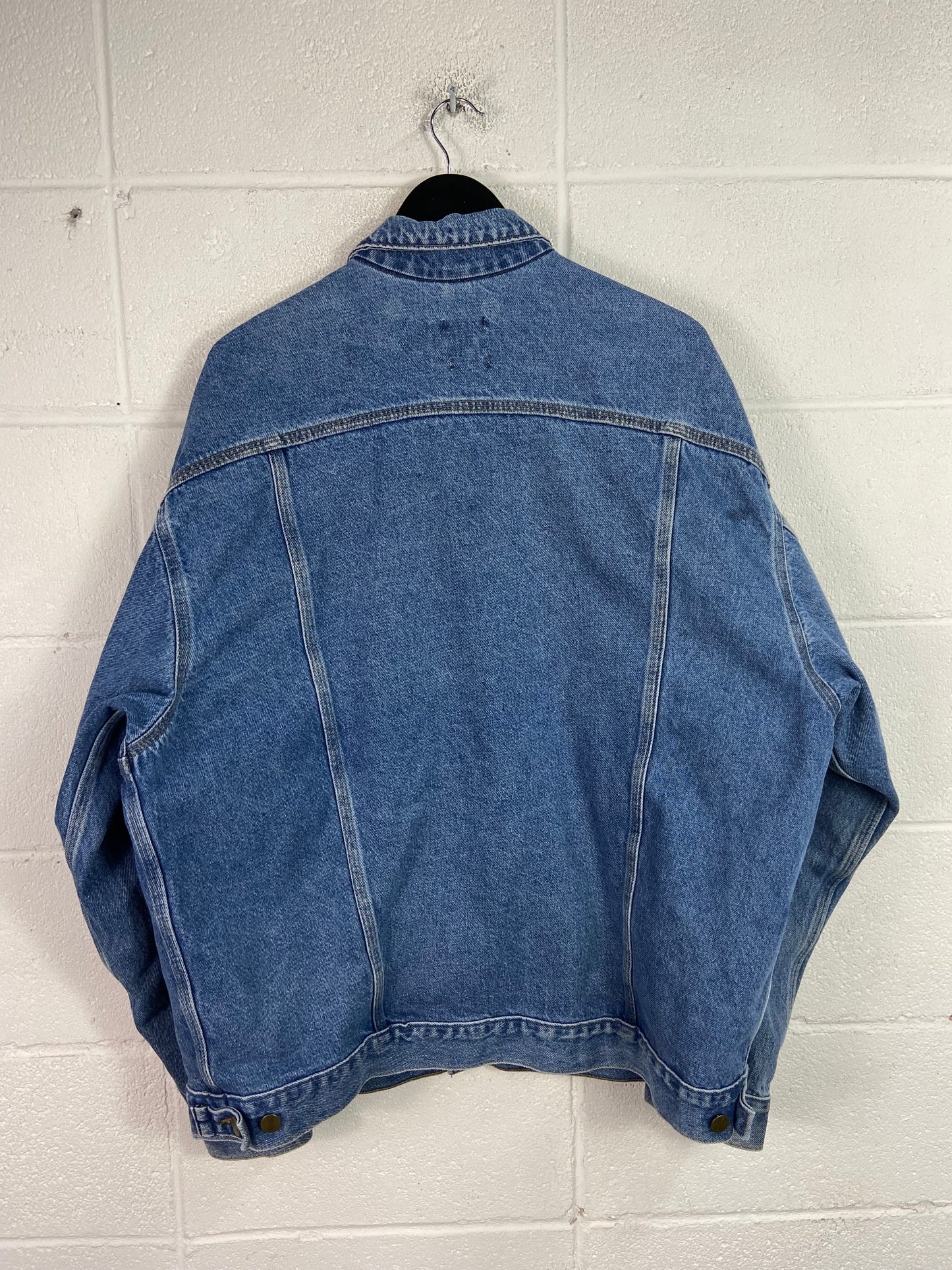 Y2K Carhartt Blue Denim Trucker Jacket Sz XL