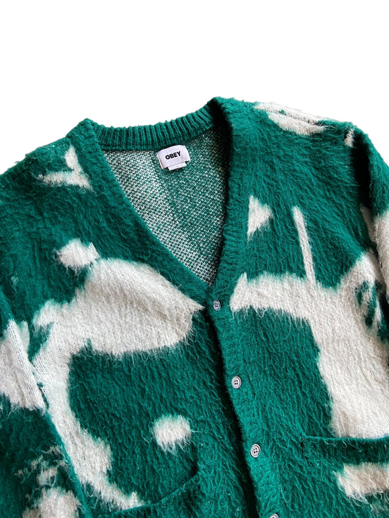 Obey Mohair Cardigan Sweater Sz M/L