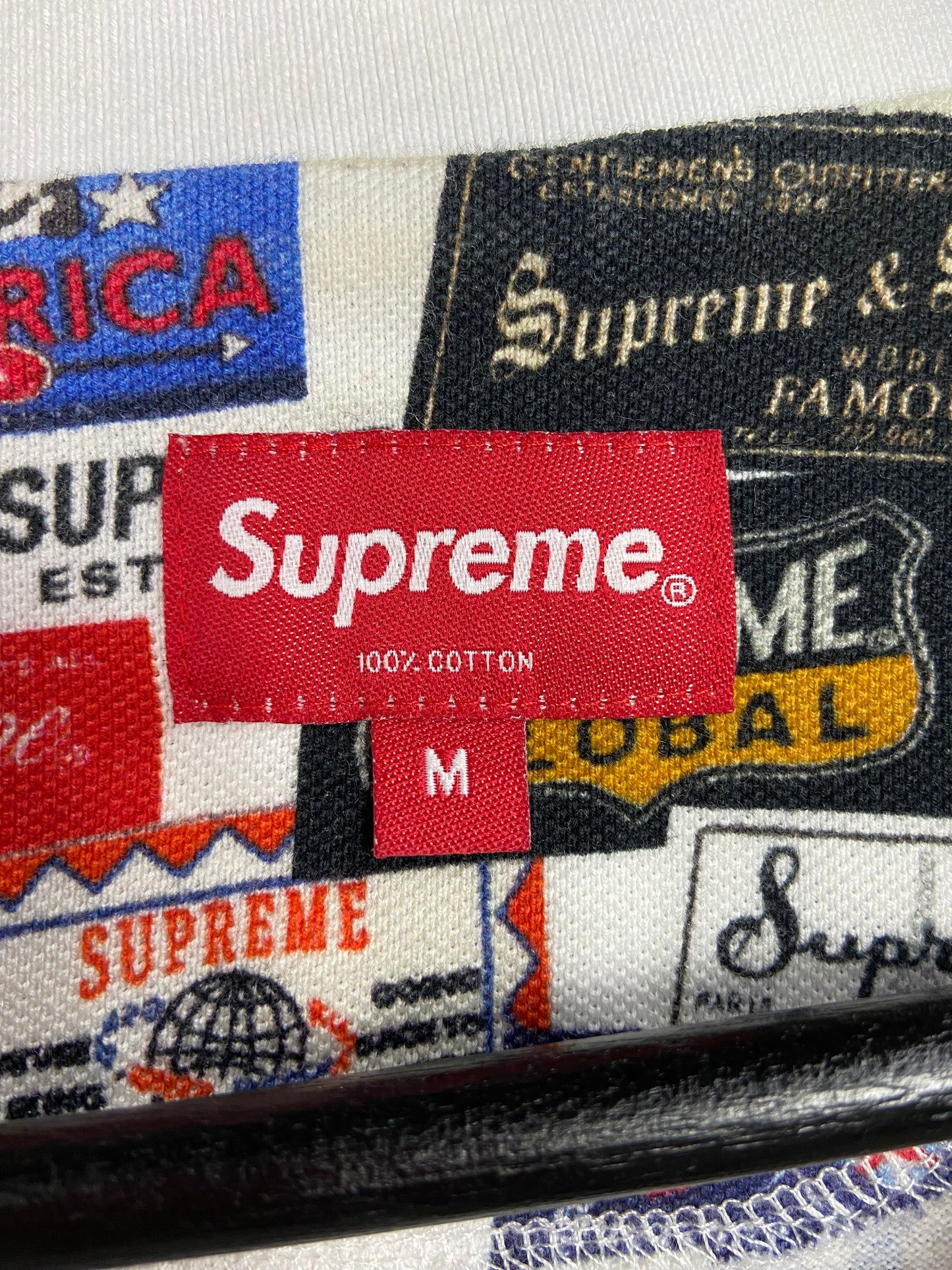 Supreme World Labels Polo Shirt Sz M