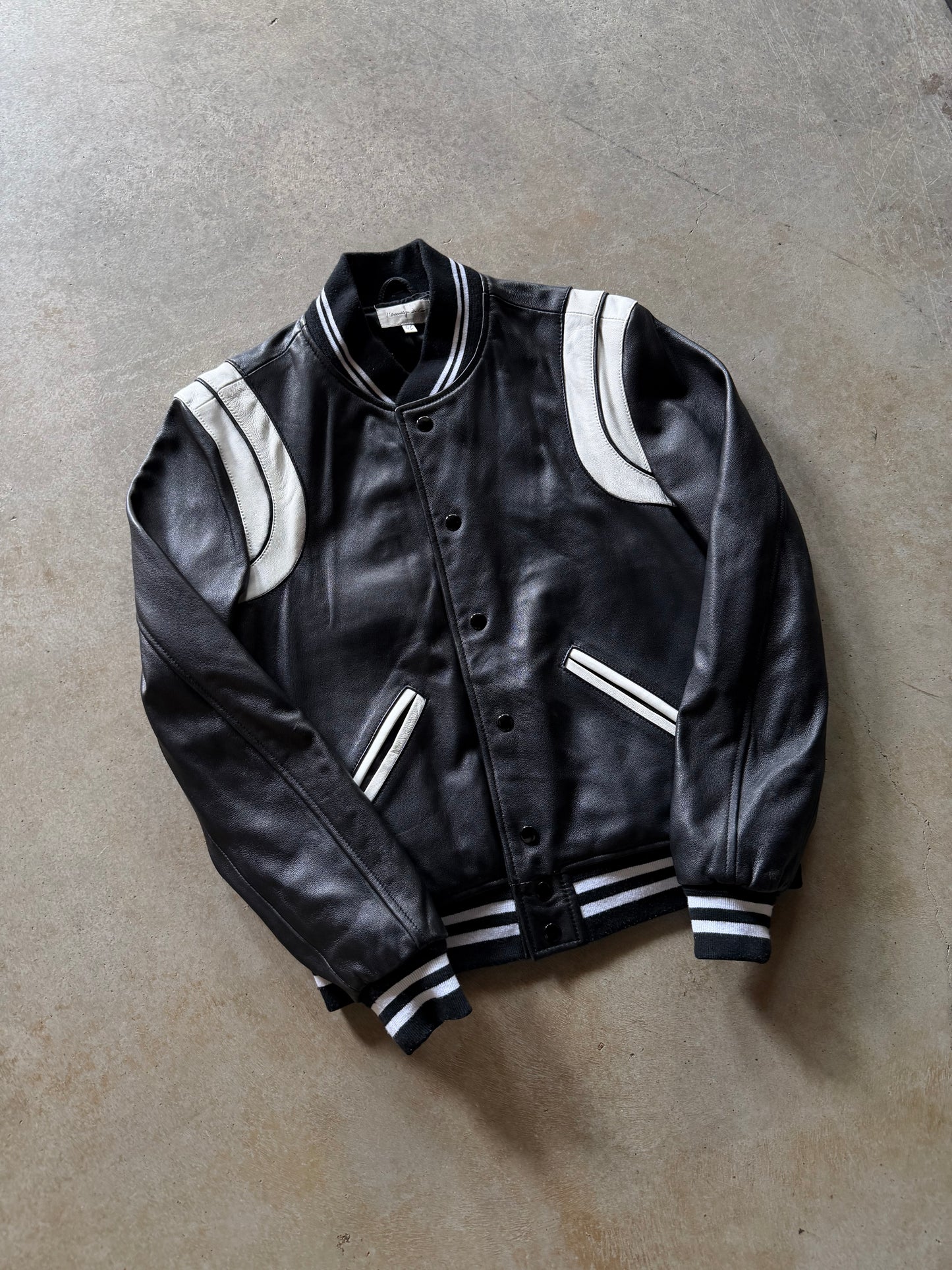 LAssemblage De Cuir Black Leather Jacket Sz S