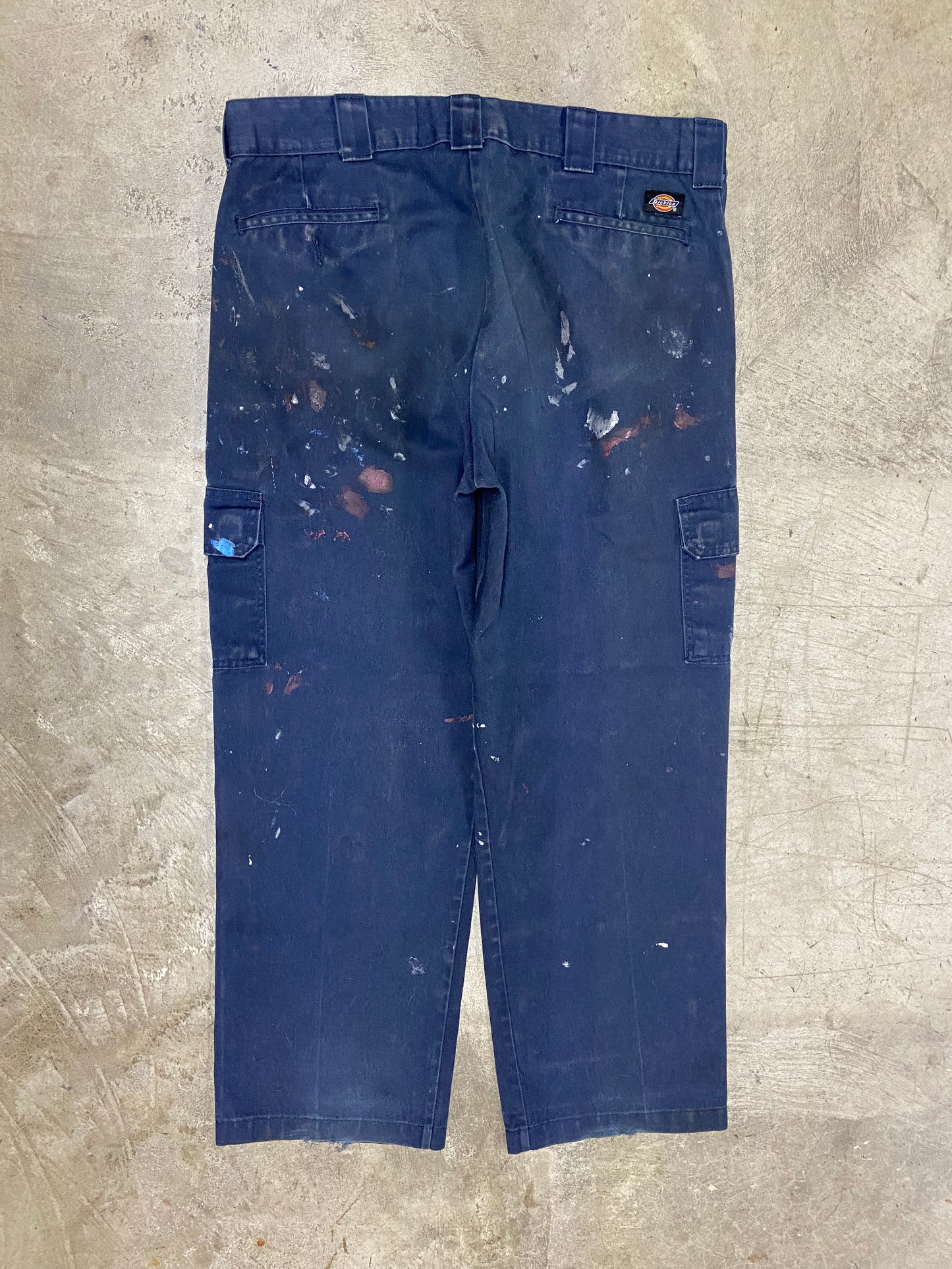 Y2K Dickies Paint Splatter Relaxed Work Pants Sz 38x32