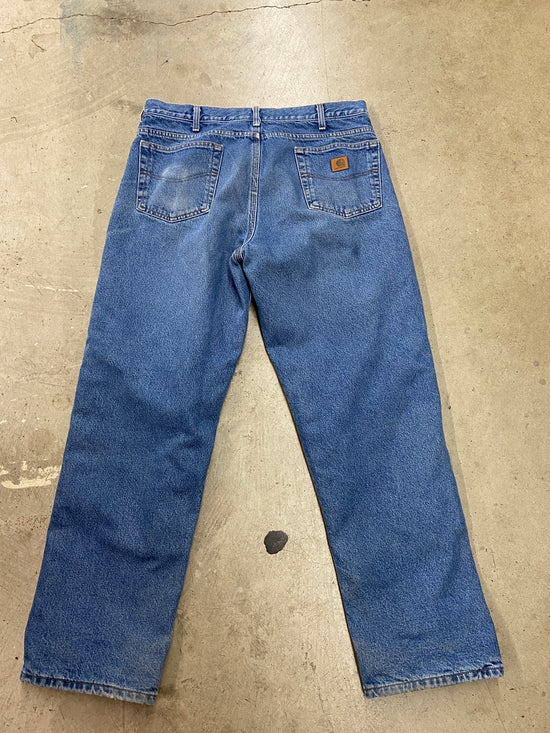 Carhartt Flannel Line Denim Jeans Sz 36x30