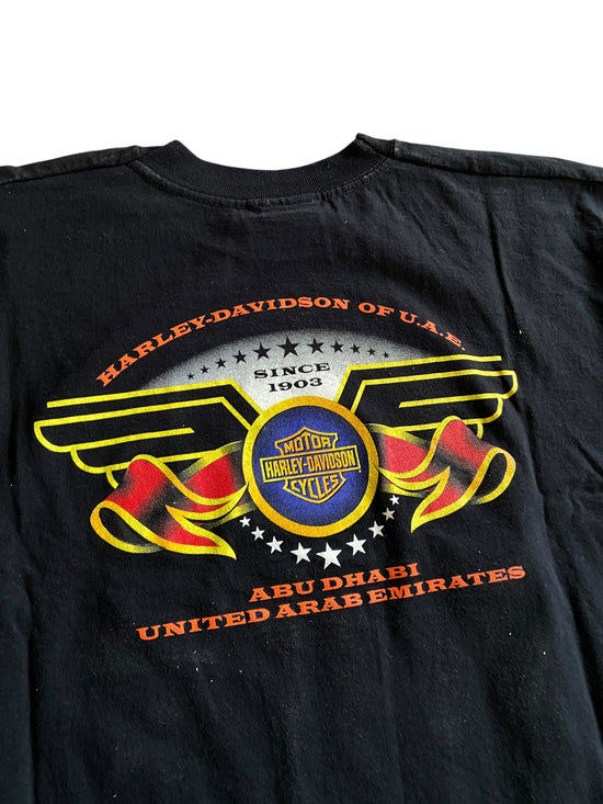 VTG Harley Davidson Abu Dhabi Fat Boy Tee Sz XL