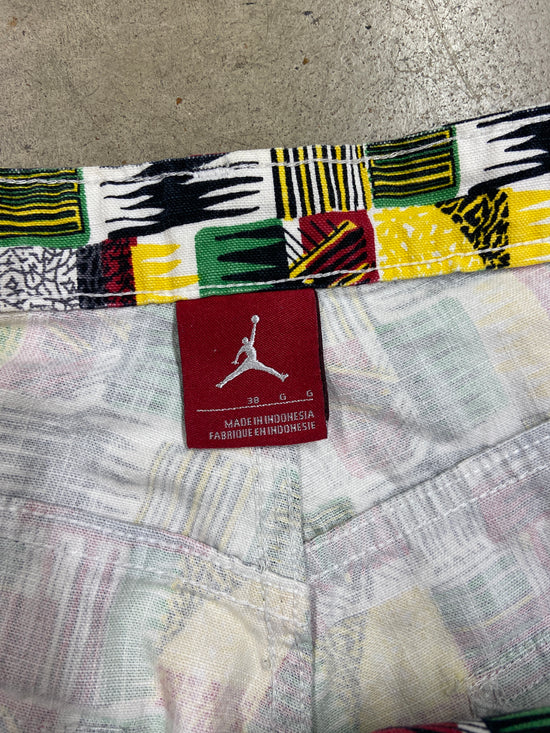 Y2K Jordan Rasta Baggy Shorts Sz 38