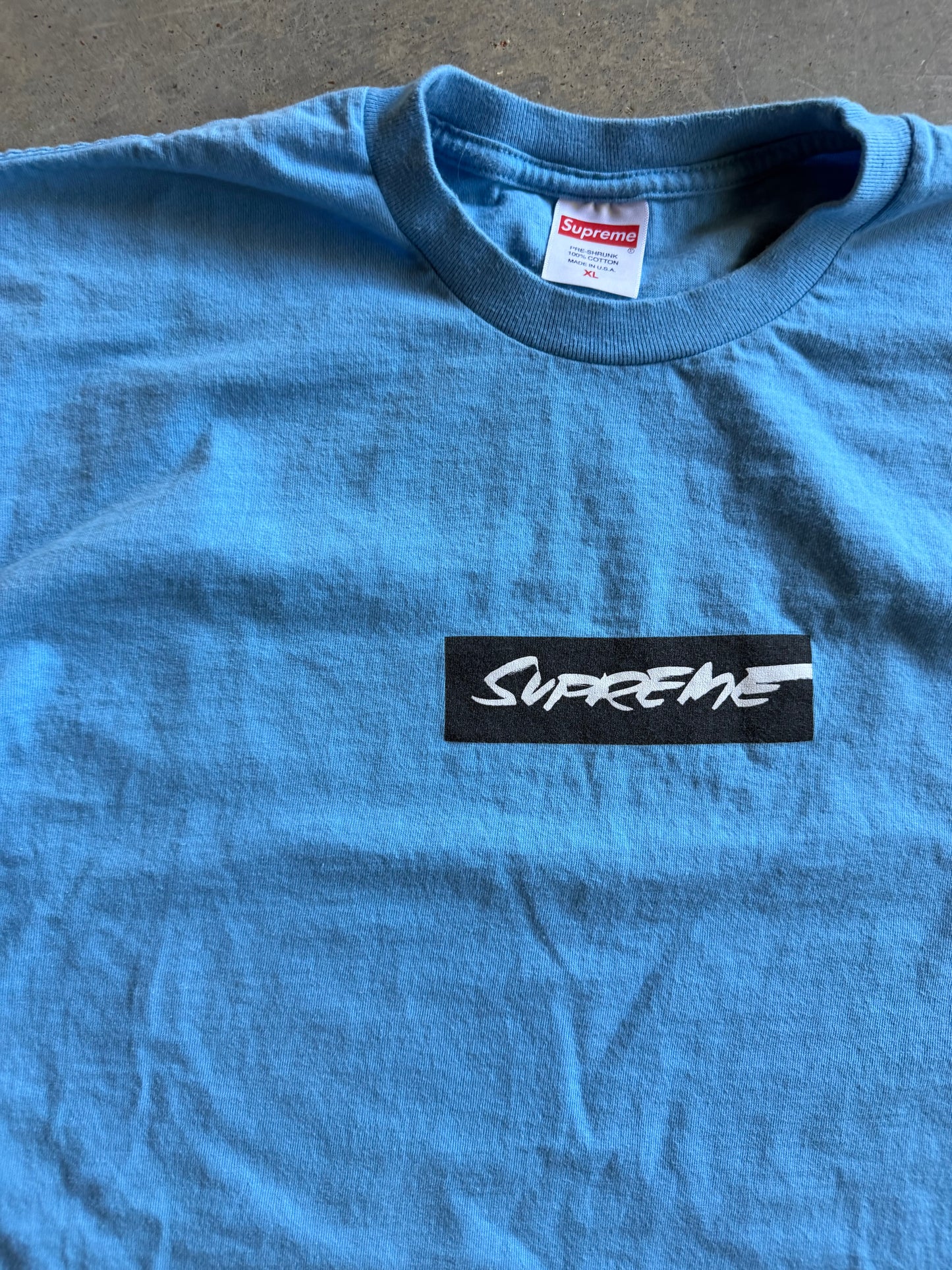 Supreme X Futura Box Logo Tee Blue Sz XL