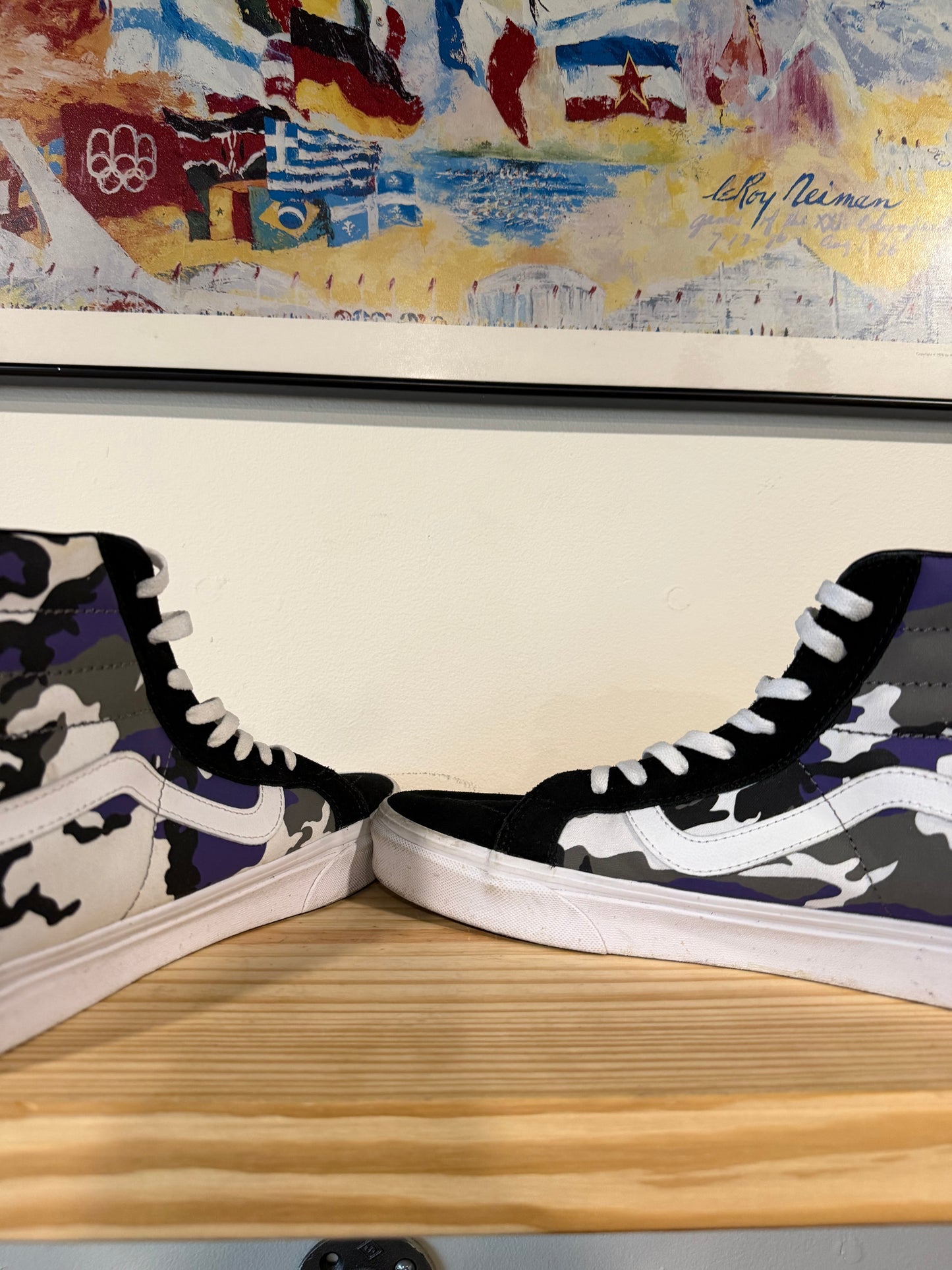Vans SK8-Hi Top Pop Camo Heliotrope Purple Black Sz 13M/14.5W