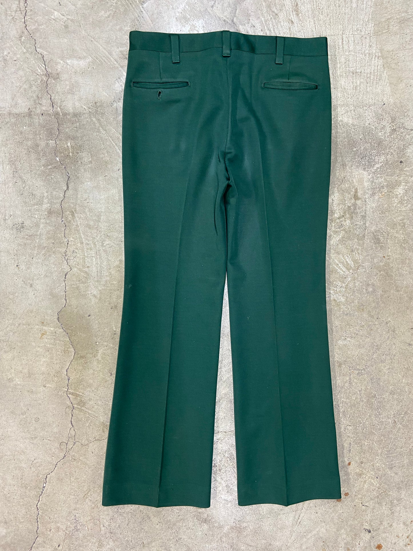 VTG Haggar Slacks Green Pleated Trousers Sz 36x32