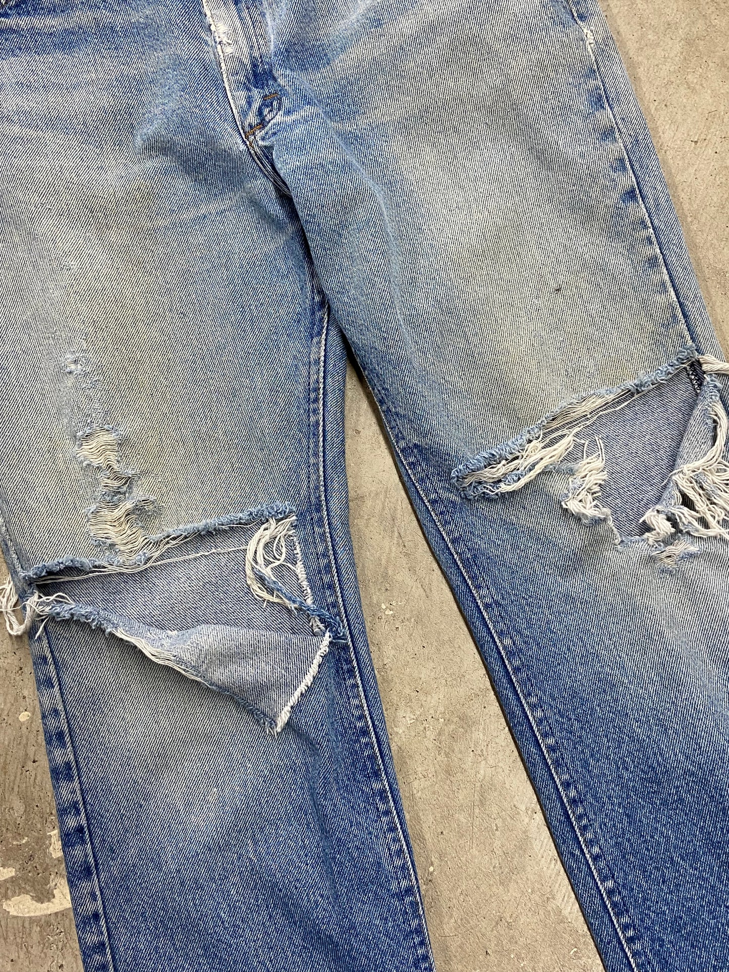 VTG Lee Rider Distressed Jeans Sz 36x28
