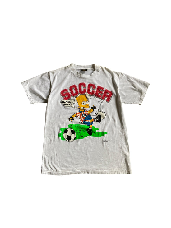 VTG Bart Soccer Heads Up Man Tee Sz L/XL