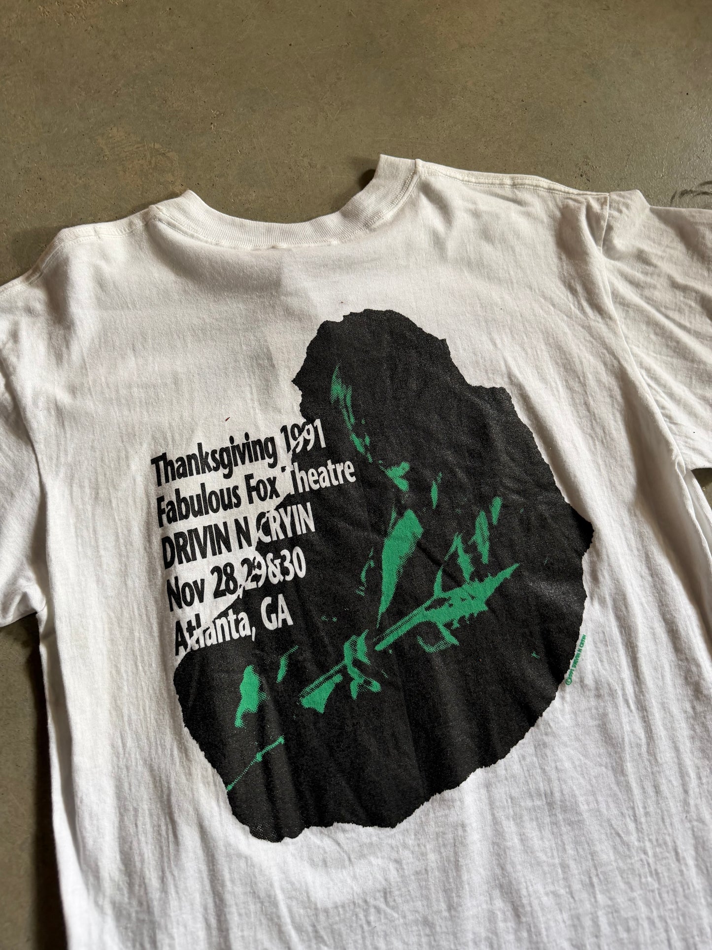 VTG Drivin n Cryin Thanksgiving 1991 Tee Sz L