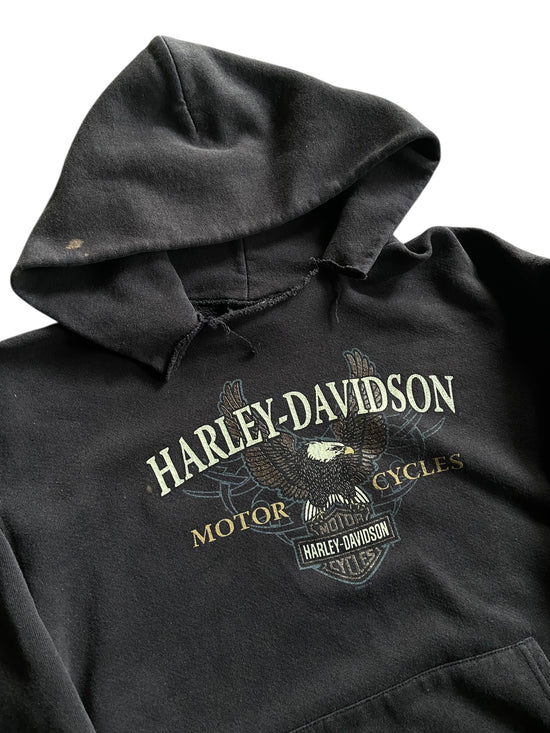 VTG Harley Davidson Eagle Thrashed Hoodie Sz M/L