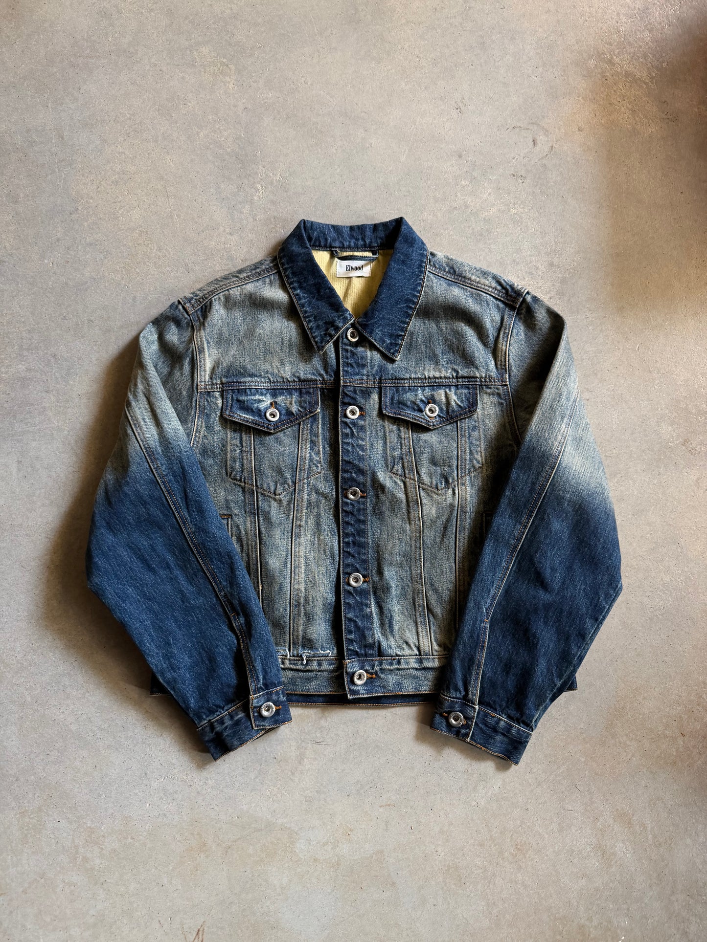 Elwood Faded Denim Jacket Sz M
