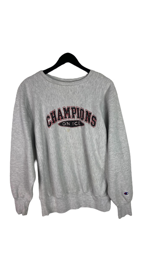 VTG Champions on Ice Champion Reverse Weave Sweatshirt Sz L