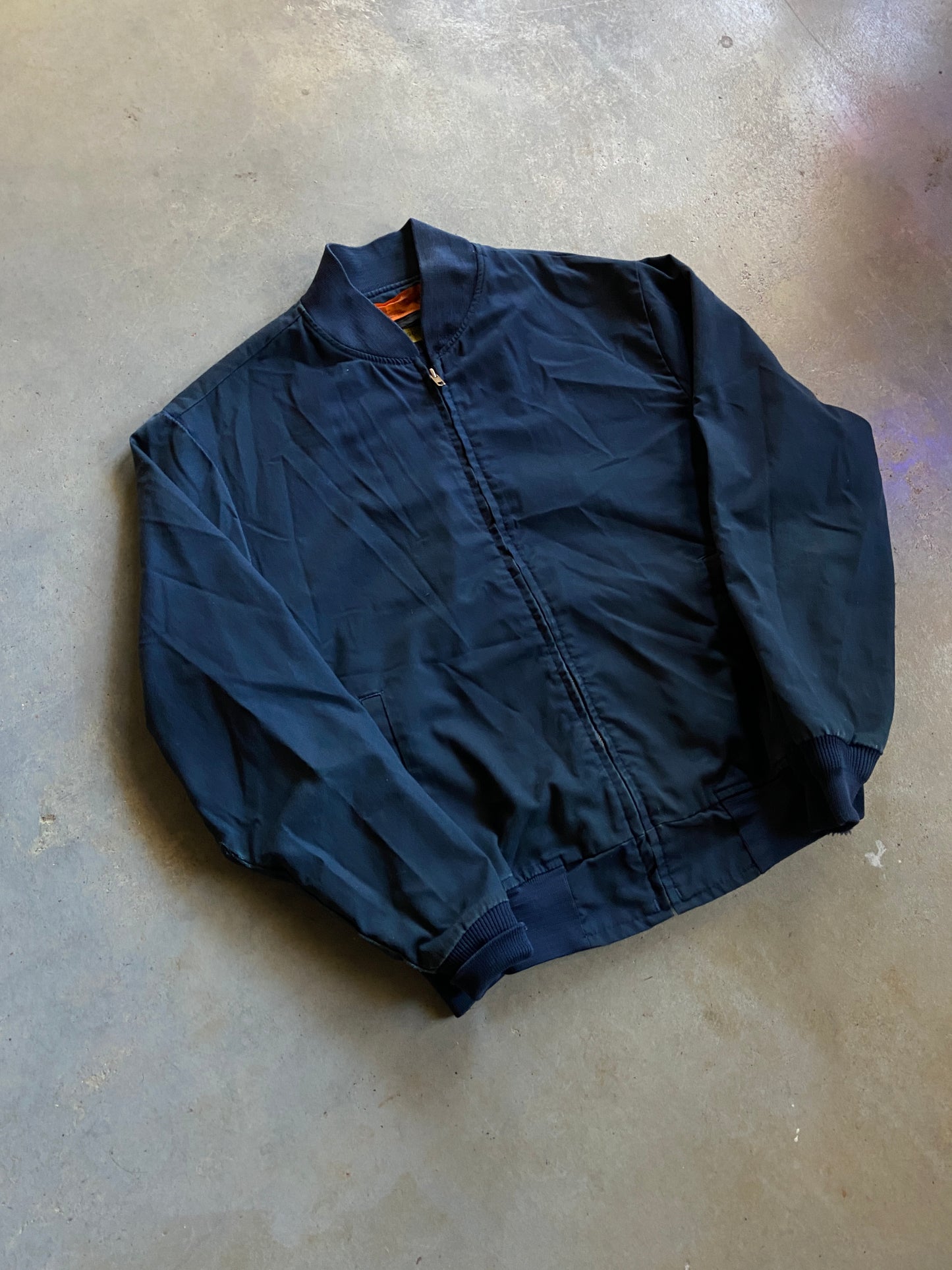 Y2K Navy Cintas Work Jacket Sz L