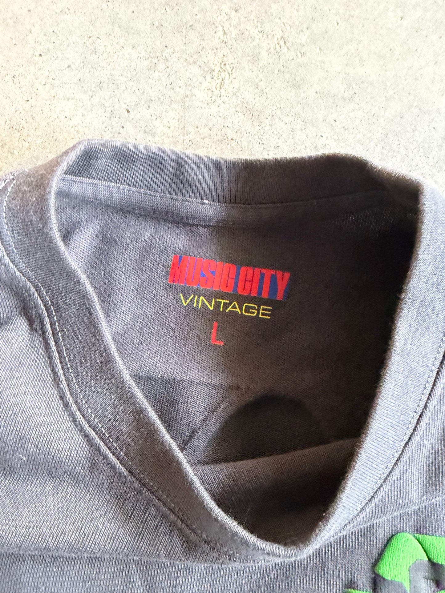 Music City Vintage Recycle Gray Tee Sz L