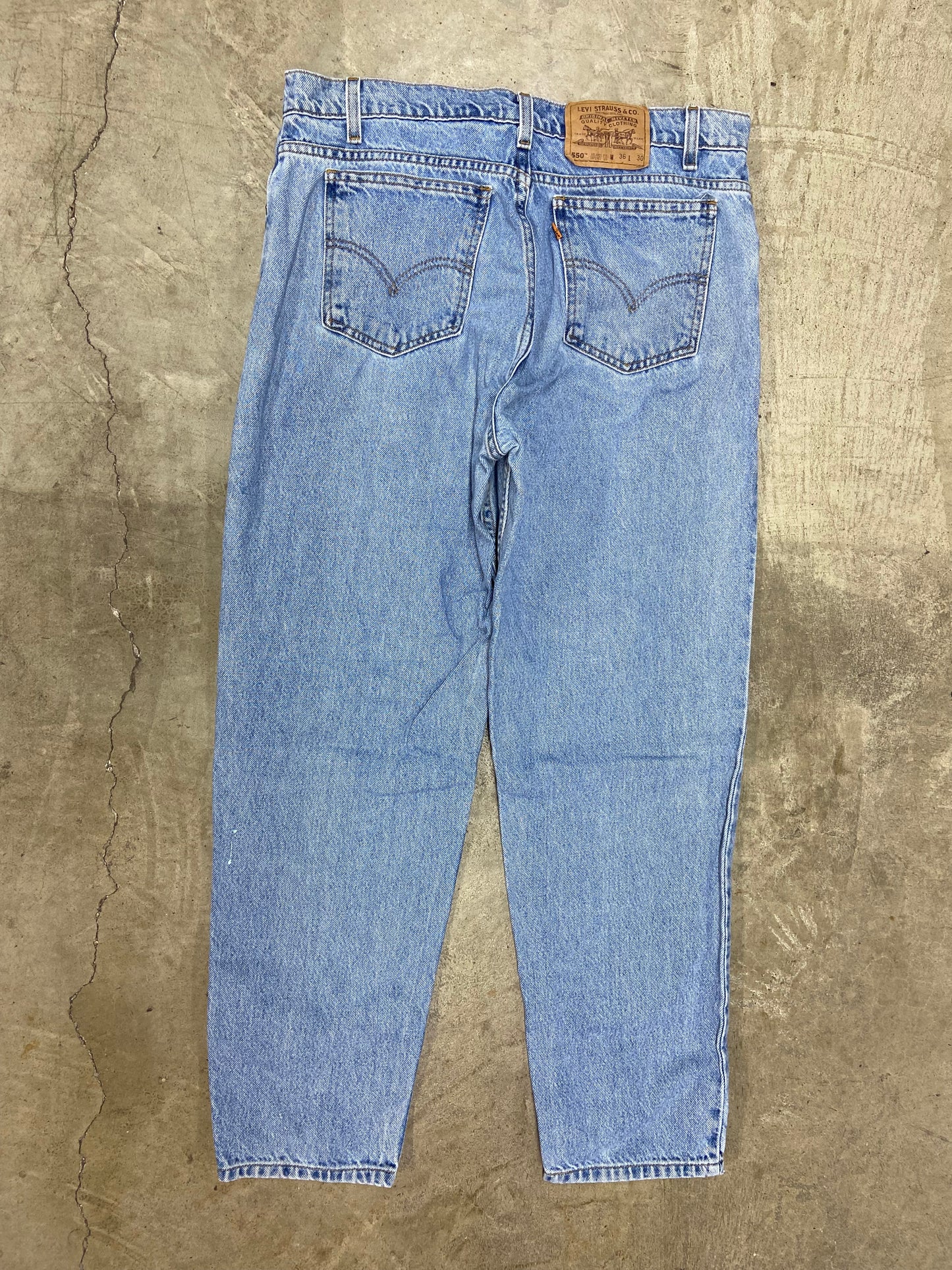 VTG Levi's Orange Tab 550 Blue Denim Jeans Sz 34x30