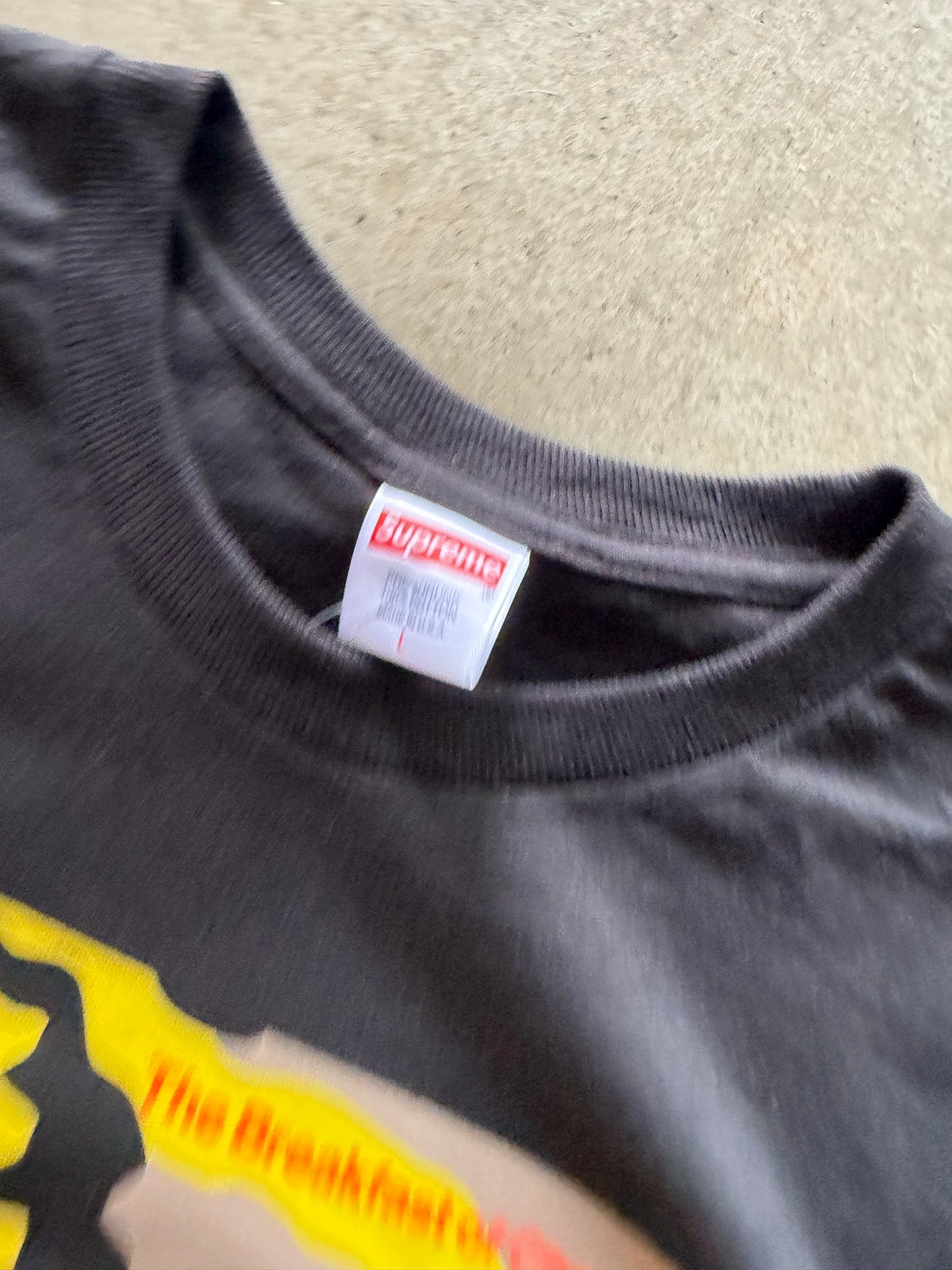 Preowned Supreme Wheaties Tee Black Sz L