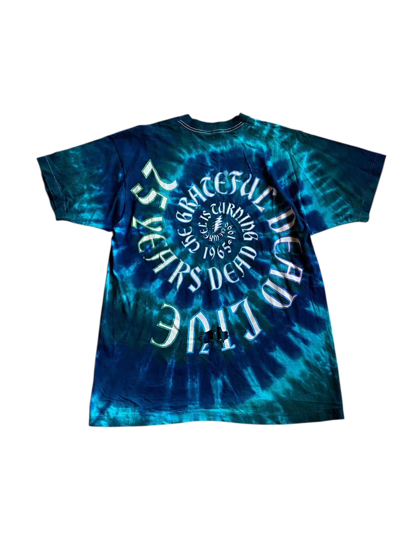 VTG Grateful Dead 25 Years Blue Tye Dye Tee Sz L/XL